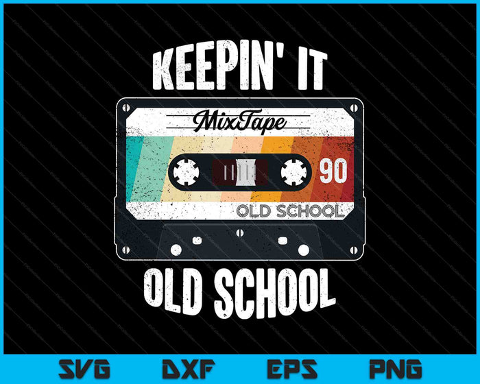 Old School Hip Hop 80s 90s Mixtape Graphic SVG PNG Digital Printable Files