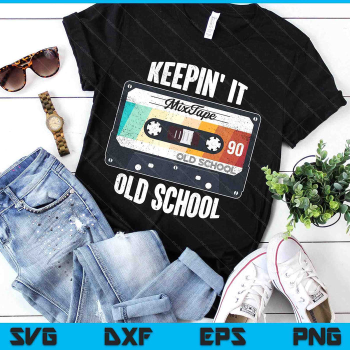 Old School Hip Hop 80s 90s Mixtape Graphic SVG PNG Digital Printable Files