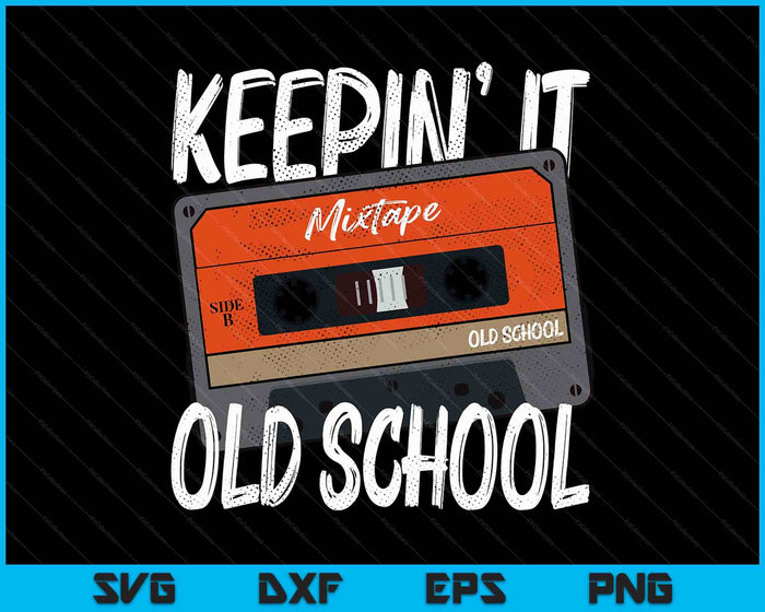 Old School Hip Hop 80s 90s Vintage Mixtape Cassette Tape SVG PNG Digital Printable Files