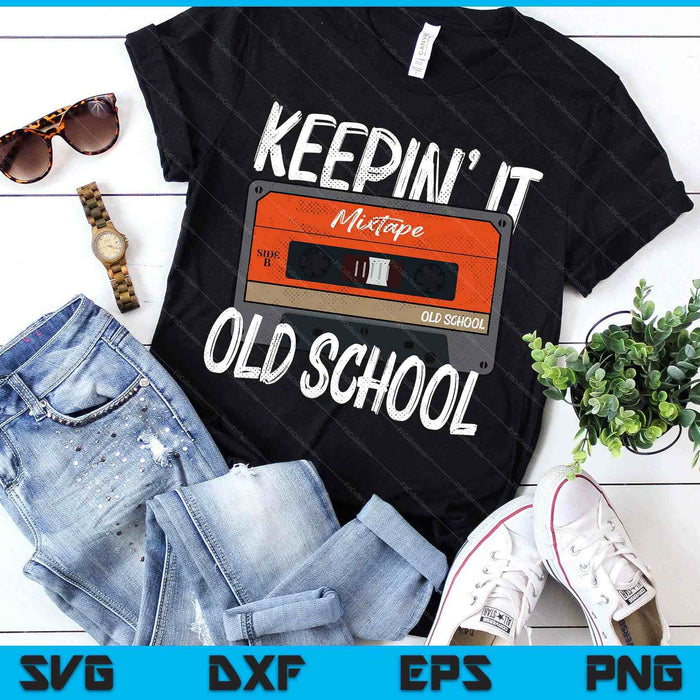 Old School Hip Hop 80s 90s Vintage Mixtape Cassette Tape SVG PNG Digital Printable Files