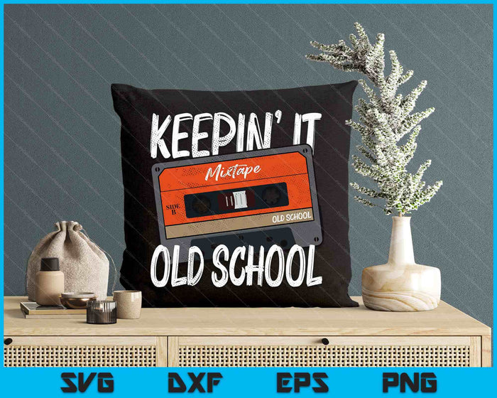 Old School Hip Hop 80s 90s Vintage Mixtape Cassette Tape SVG PNG Digital Printable Files