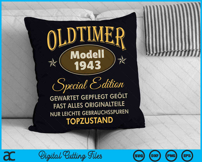 Oldtimer Modell 1943 Special Edition SVG PNG Digital Cutting Files