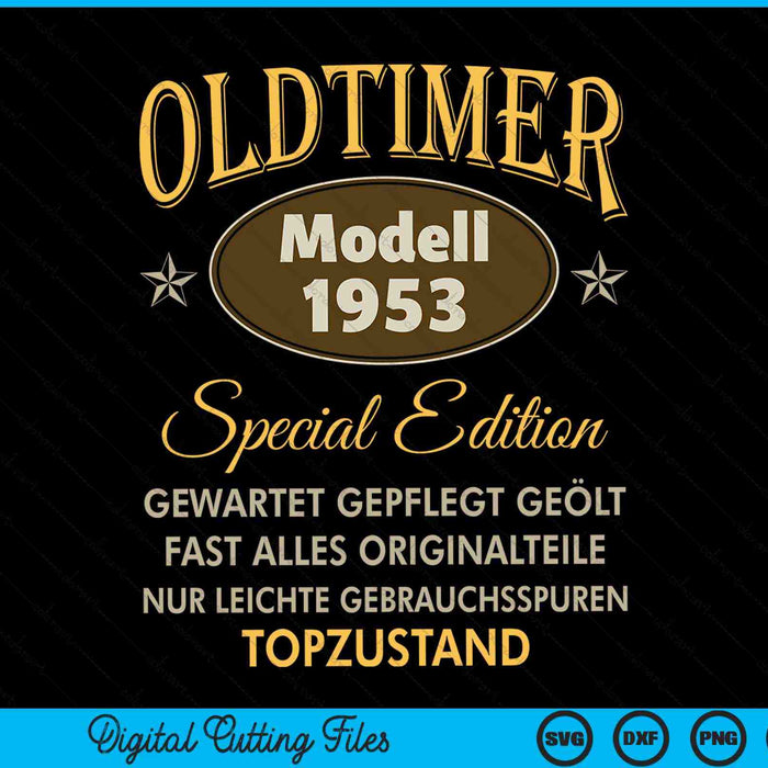 Oldtimer modell 1953 special edition SVG cut file
