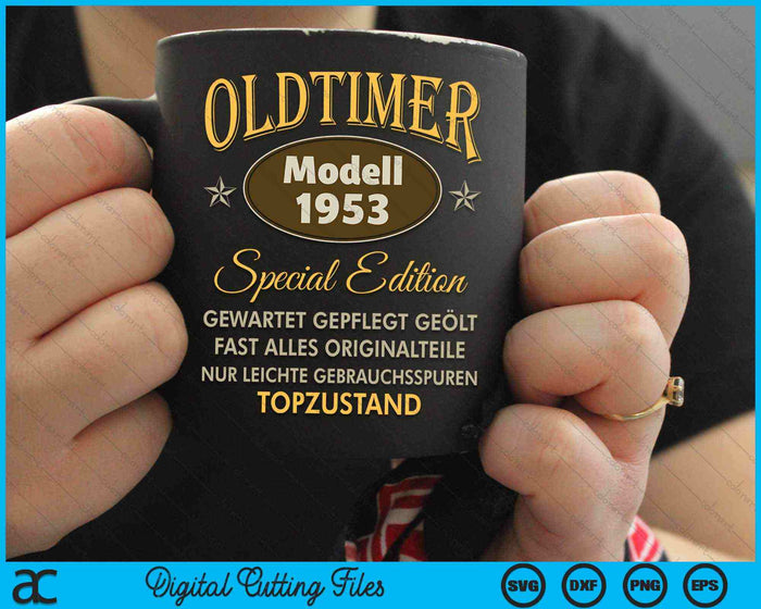 Oldtimer Modell 1953 speciale editie SVG PNG digitale snijbestanden