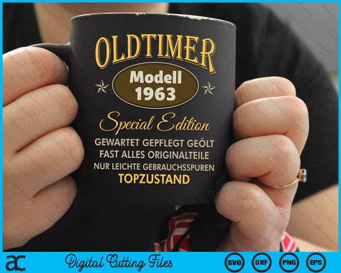 Oldtimer Modell 1963 speciale editie SVG PNG digitale snijbestanden