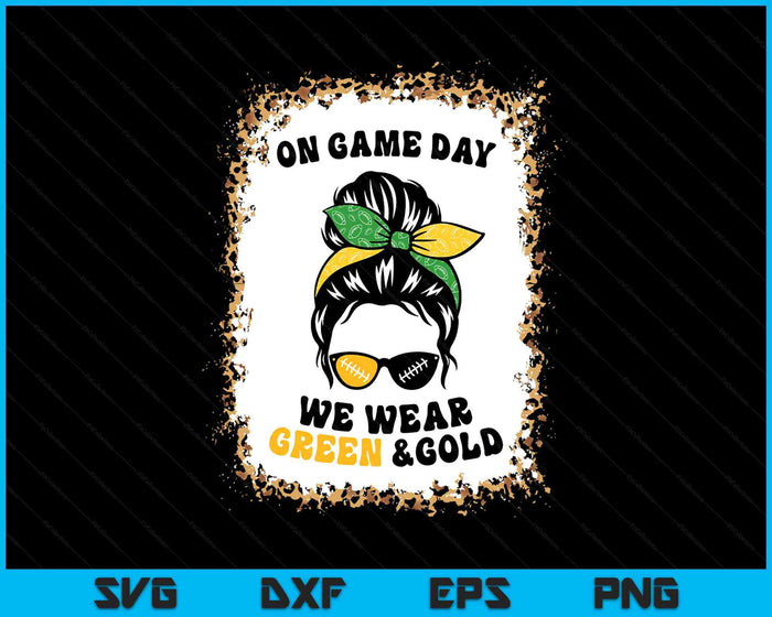 On Gameday Football We Wear Gold And Black Football Game Day SVG PNG Digital Printable Files