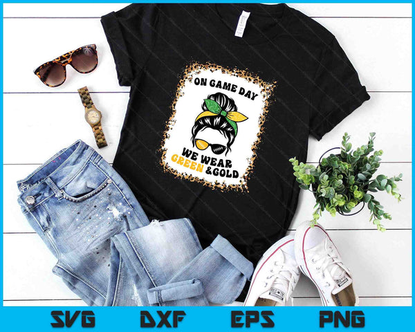 On Gameday Football We Wear Gold And Black Football Game Day SVG PNG Digital Printable Files