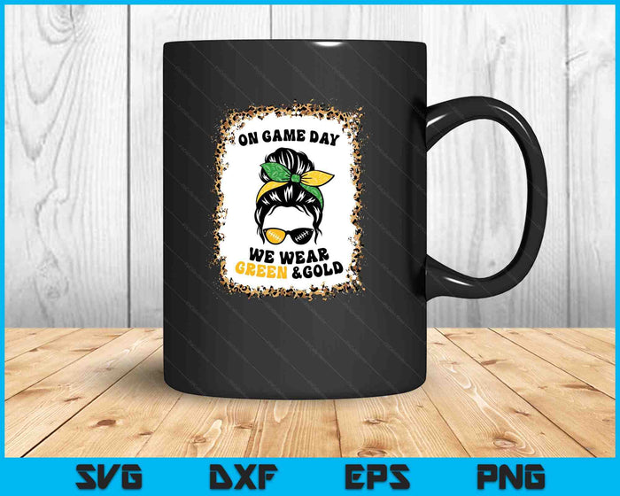 On Gameday Football We Wear Gold And Black Football Game Day SVG PNG Digital Printable Files