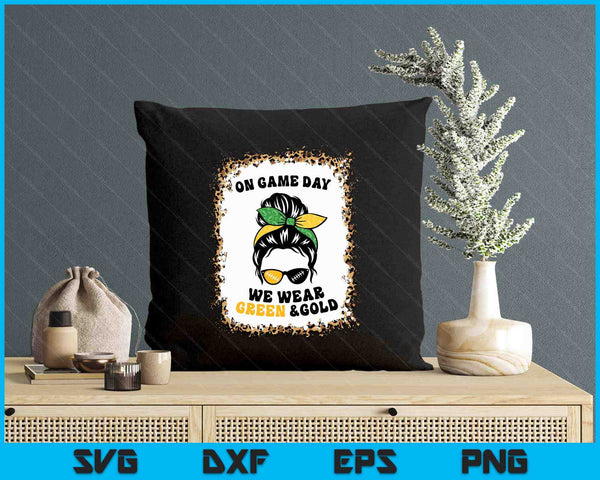 On Gameday Football We Wear Gold And Black Football Game Day SVG PNG Digital Printable Files
