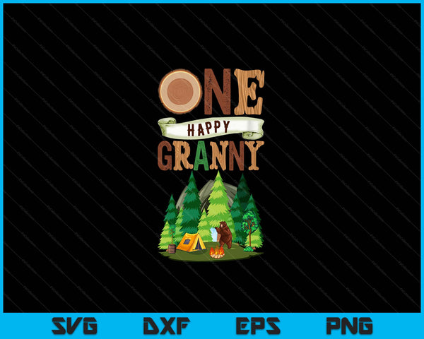 One Happy Granny Camper First Birthday Camping SVG PNG Digital Cutting Files