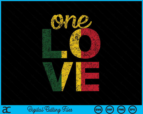 One love Jamaican rasta reggae SVG cut file