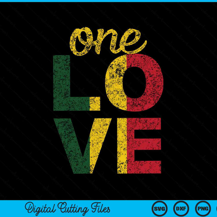 One love Jamaican rasta reggae SVG cut file