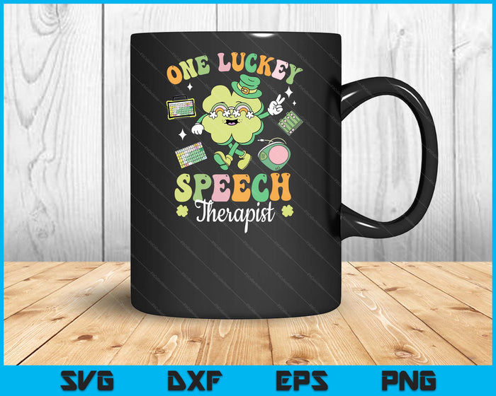 One Lucky Speech Therapist Slp Shamrock St Patrick's Day SVG PNG Digital Printable Files