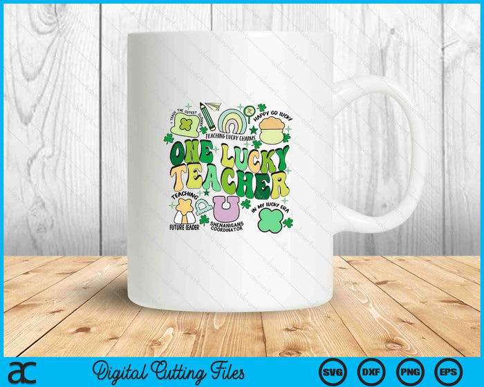 One Lucky Teacher St. Patrick's Day Irish Teacher Lucky Era SVG PNG Digital Printable Files