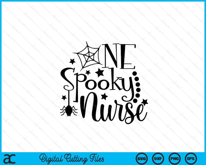 Een Spooky Nurse School Nurse Halloween SVG PNG Snijden afdrukbare bestanden