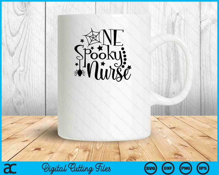 Een Spooky Nurse School Nurse Halloween SVG PNG Snijden afdrukbare bestanden