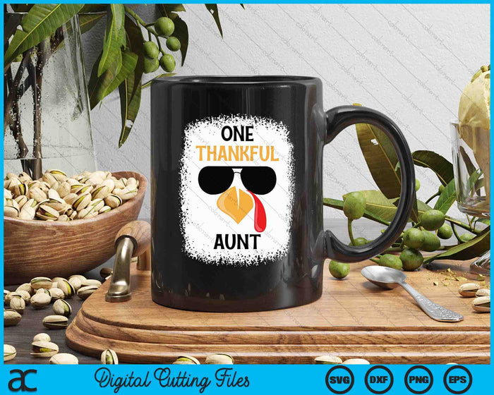 One Thankful Aunt Thanksgiving SVG PNG Digital Cutting File