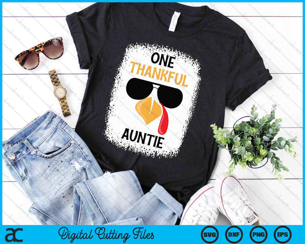 One Thankful Auntie Thanksgiving SVG PNG Digital Cutting File