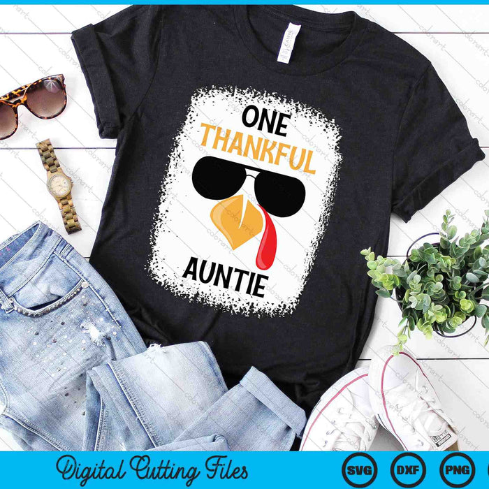 One Thankful Auntie Thanksgiving SVG PNG Digital Cutting File