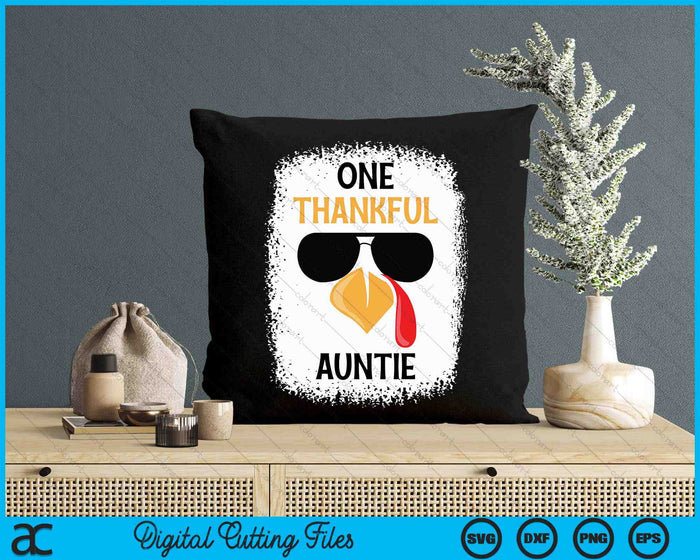 One Thankful Auntie Thanksgiving SVG PNG Digital Cutting File