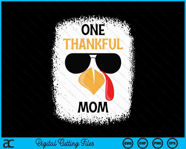 One thankful mom Thanksgiving SVG PNG cut file for Cricut