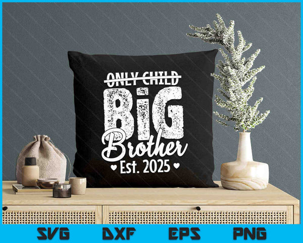 Only Child Big Brother 2025 Promoted To Big Brother 2025 SVG PNG Digital Printable Files