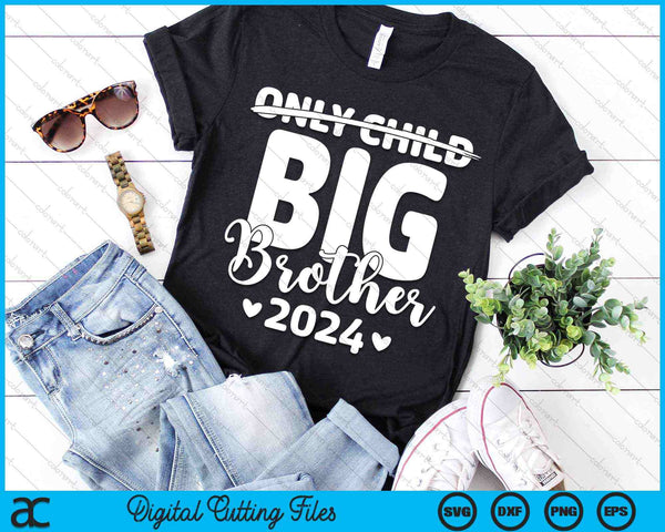 Only Child Crossed Out Big Brother 2024 Pregnancy Announce SVG PNG Digital Cutting Files