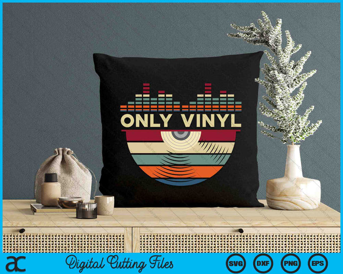 Alleen Vinyl Retro Vinyl Record LP Analoge Muziek Disc Vinyls SVG PNG Digitale Snijbestanden