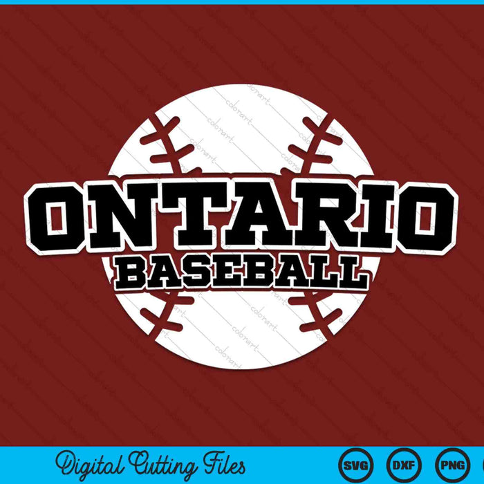 Ontario baseball block font SVG cut file