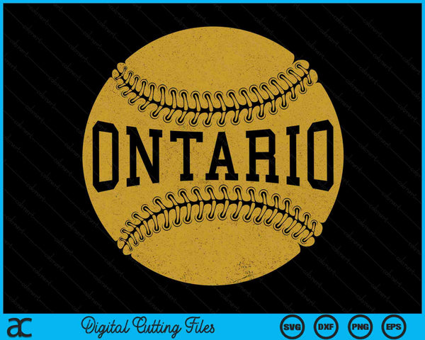 Ontario Baseball Fan SVG PNG Digital Cutting Files