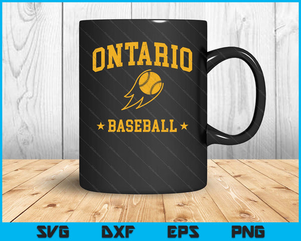 Ontario Baseball Vintage Gameday Retro Baseball Lover SVG PNG Digital Printable Files - on a t-shirt