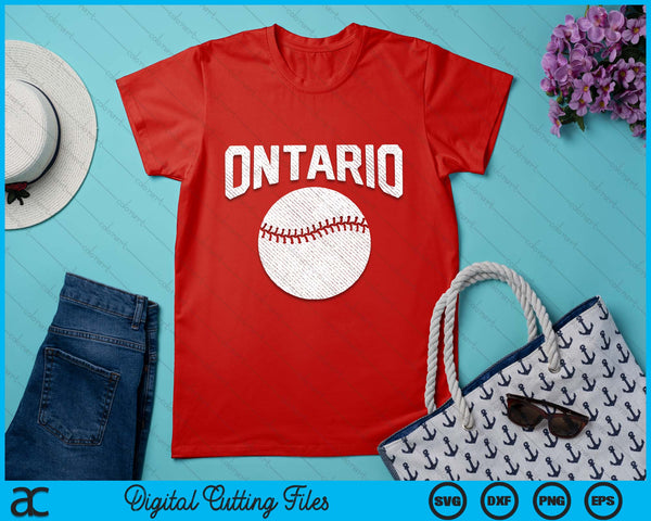 Ontario City California Baseball Skyline Vintage Souvenir SVG PNG Digital Printable Files