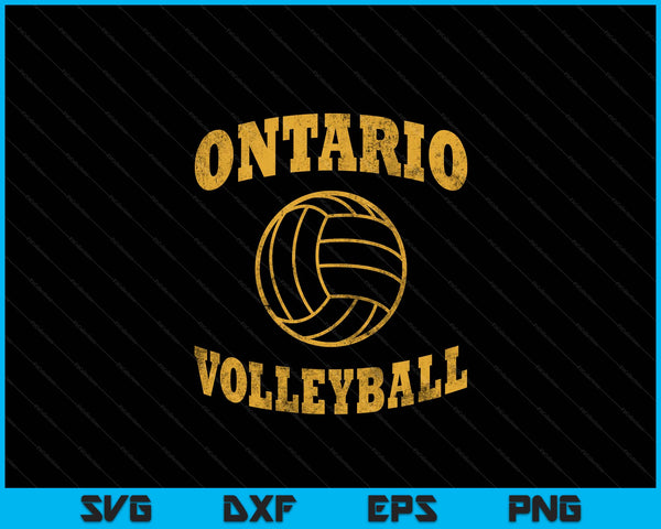 Ontario Volleyball Classic Vintage Distressed SVG PNG Digital Cutting Files
