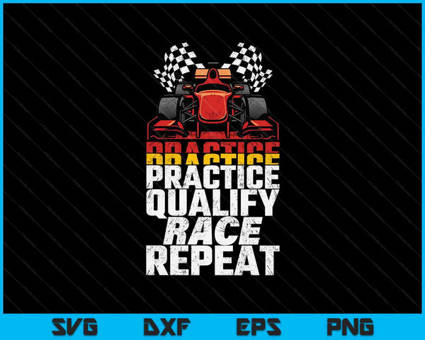 Open Wheel Formula Racing Car Practice Kwalificeer SVG PNG Snijden afdrukbare bestanden