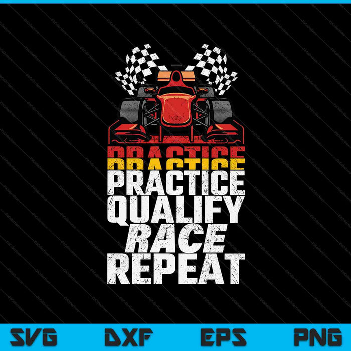 Open Wheel Formula Racing Car Practice Kwalificeer SVG PNG Snijden afdrukbare bestanden