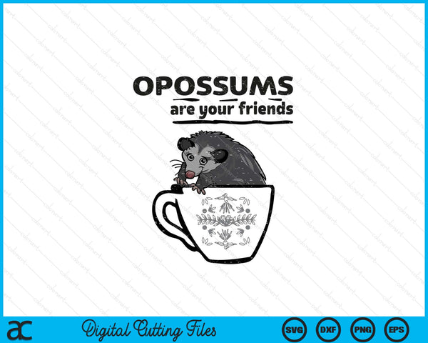 Opossums are your friends possum street cat SVG cut file