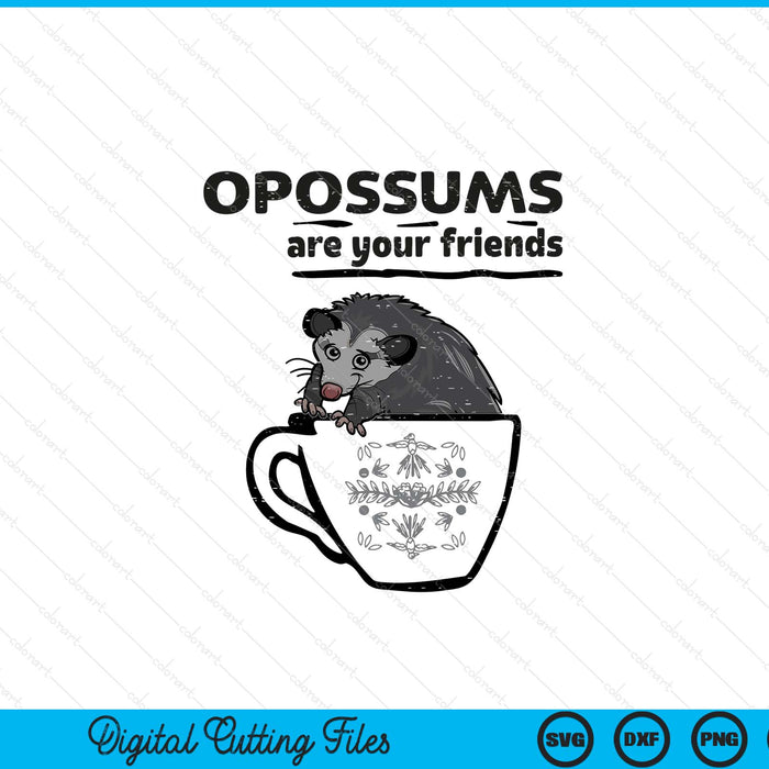 Opossums are your friends possum street cat SVG cut file