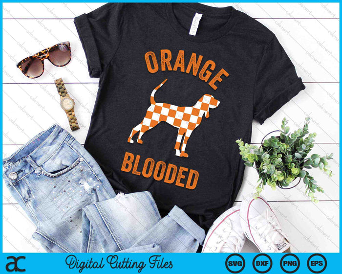 Orange Blooded Tennessee Hound Native Home TN State Pride SVG PNG digitale snijbestanden