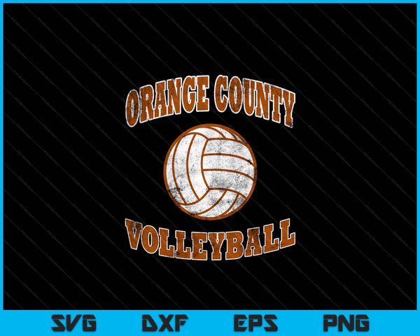 Orange County Volleyball Vintage Distressed SVG PNG Digital Cutting Files