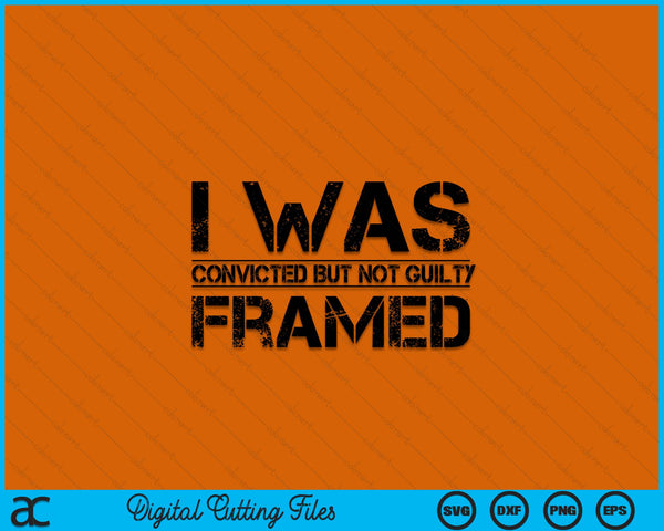 Orange prison jail penitentiary inmate costume I was framed SVG cut file