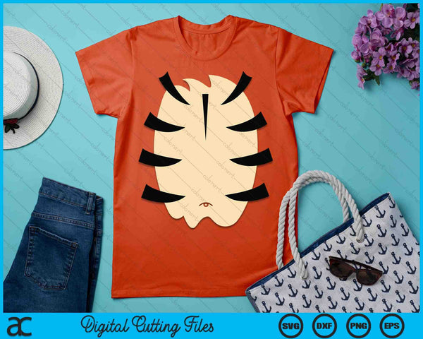 Orange Striped Tiger Halloween Costume Party SVG PNG Cutting Printable Files - on a t-shirt
