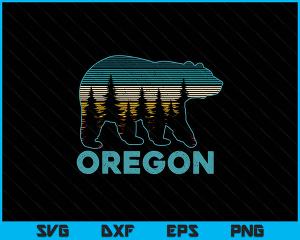 Oregon USA grizzly bear souvenir SVG cut file