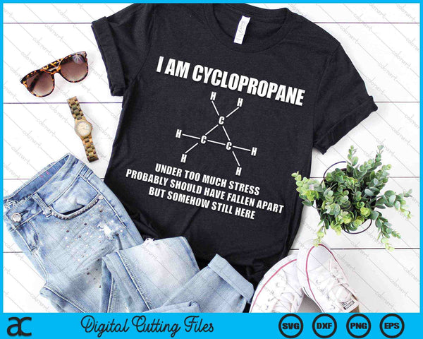 Organic Chemistry Nerd Cyclopropane Stress Joke SVG PNG Digital Cutting Files