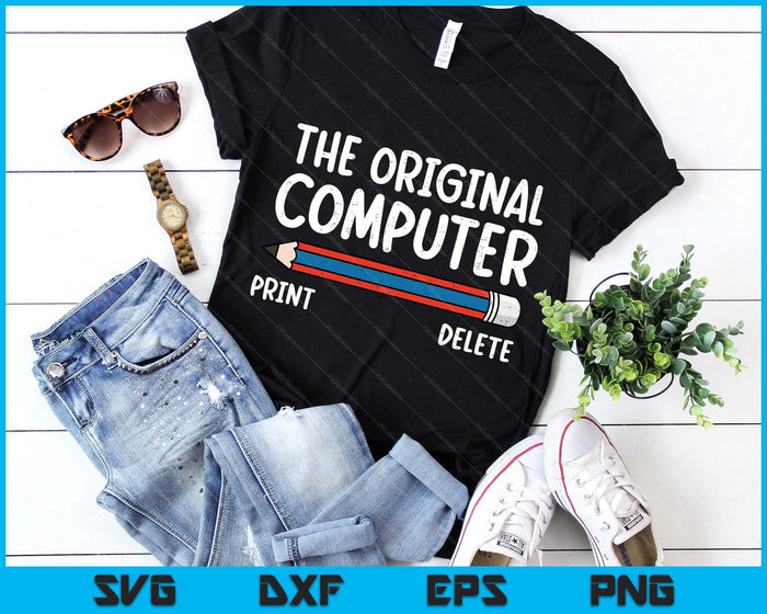 Original Computer Pencil Coder Funny Tech Support SVG PNG Digital Printable Files