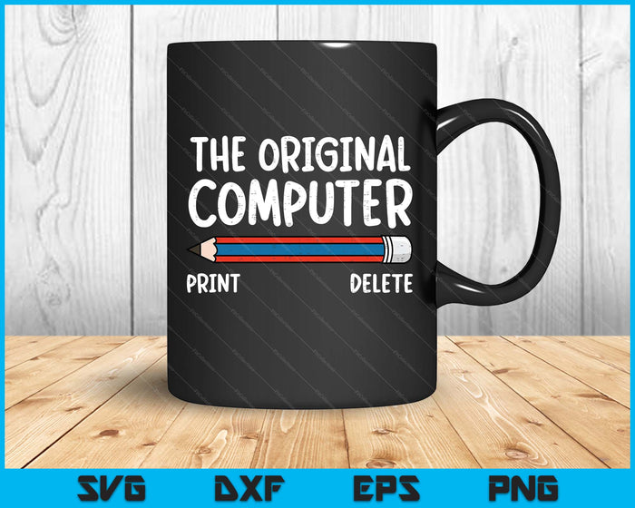 Original Computer Pencil Coder Funny Tech Support SVG PNG Digital Printable Files