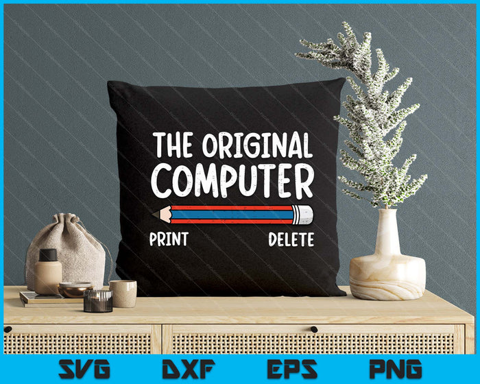 Original Computer Pencil Coder Funny Tech Support SVG PNG Digital Printable Files