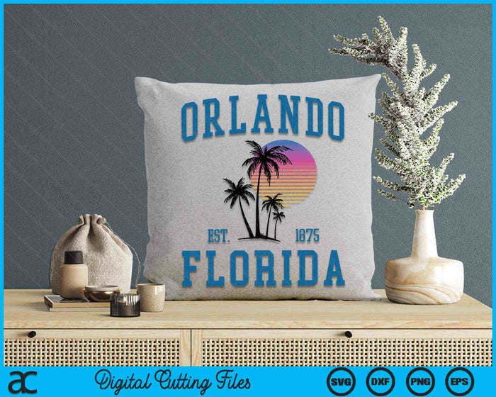 Orlando Florida Vintage strand palmbomen zomer in Orlando SVG PNG digitale snijbestanden