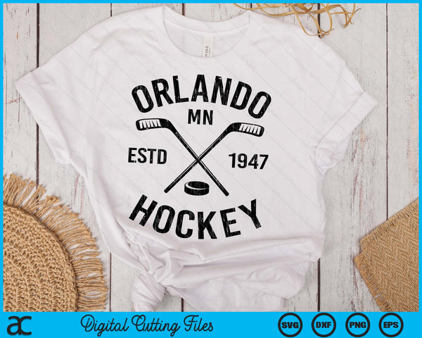 Orlando Minnesota Ice Hockey Sticks Vintage Gift SVG PNG Digital Cutting Files
