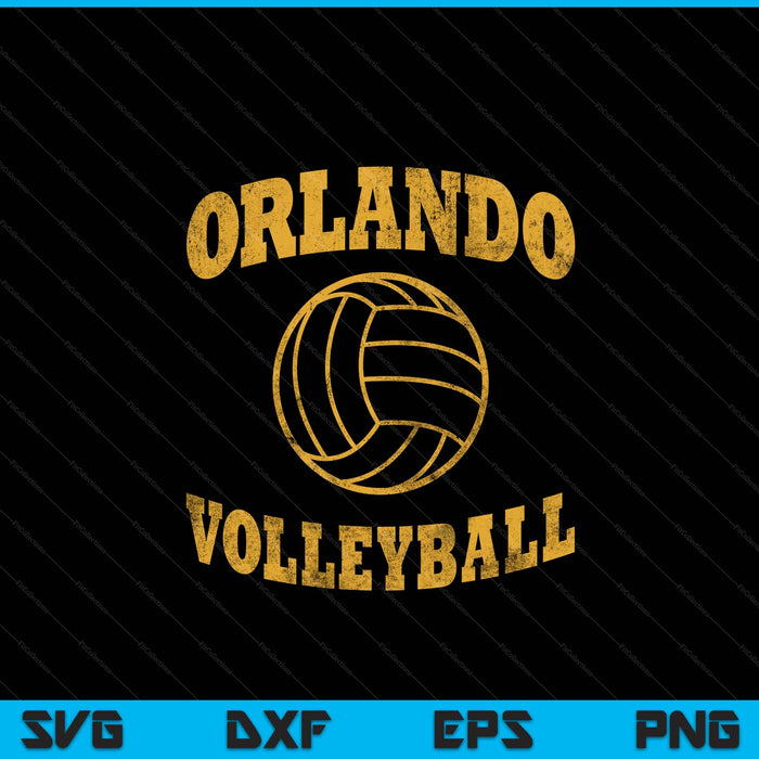 Orlando volleyball classic vintage distressed SVG PNG cut file for Cricut