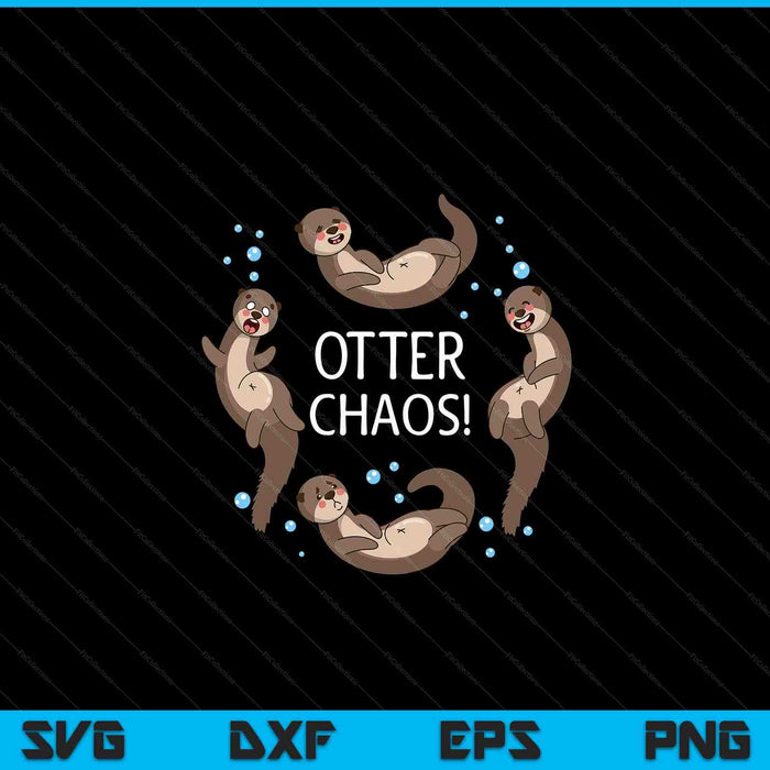 Otter Chaos For Kids Cute Sleeping Pajama SVG PNG Digital Cutting Files